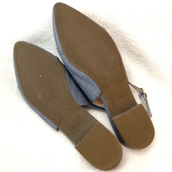 Denim Blue Jones New York Quaden Pointed Low Heel Pointed Toe Slingback Sz 9W - Picture 12 of 14